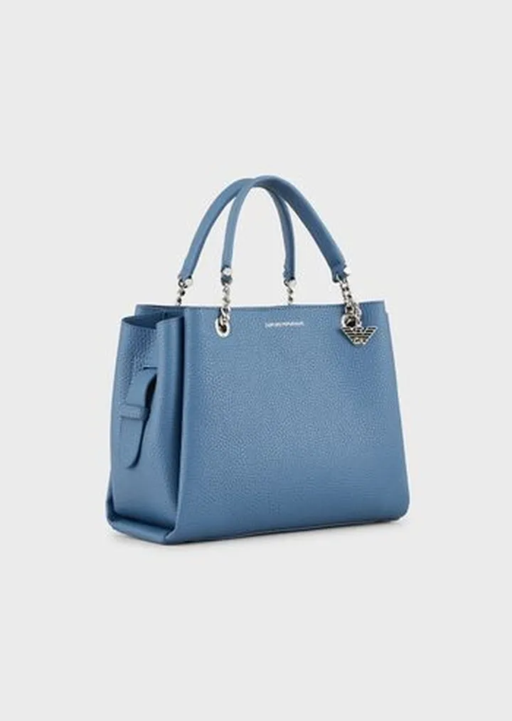 Palmellato leather-effect handbag with eagle charm