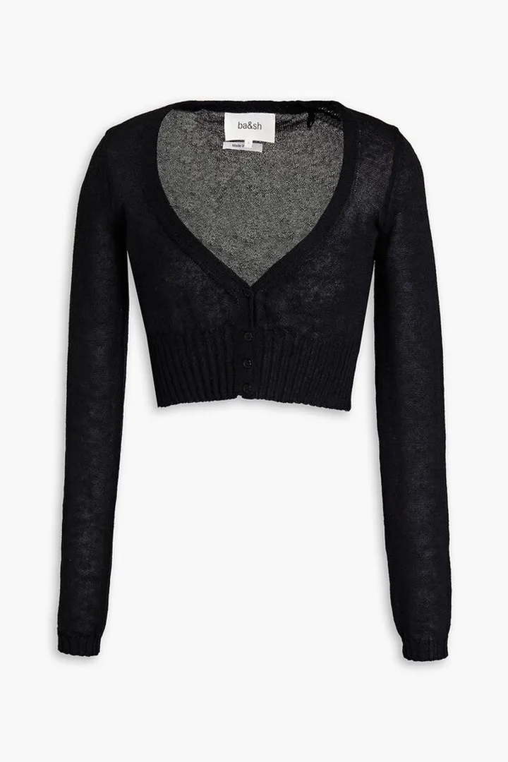 Fauzia cropped knitted cardigan