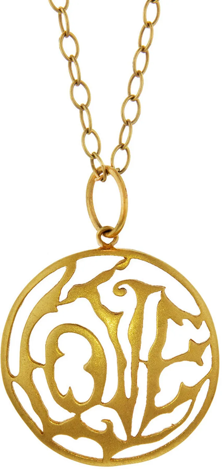 Large Love 22K Yellow Gold Charm