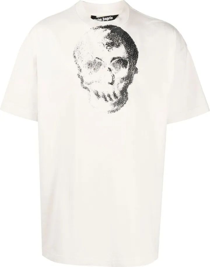 skull-print T-shirt