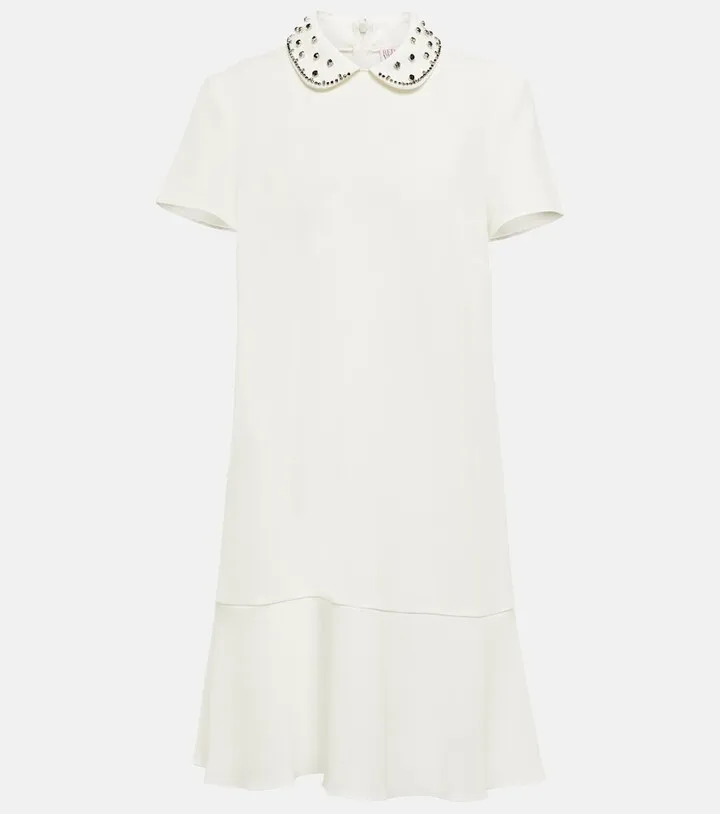 Crepe embellished minidress