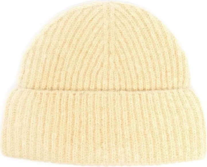 Ribbed-Knit Beanie Hat