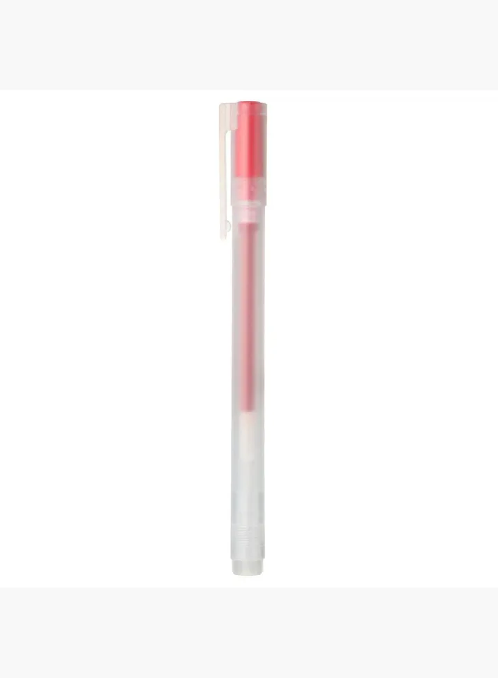 Gel Ink Cap Type Ballpoint Pen, 0.38 mm, Red