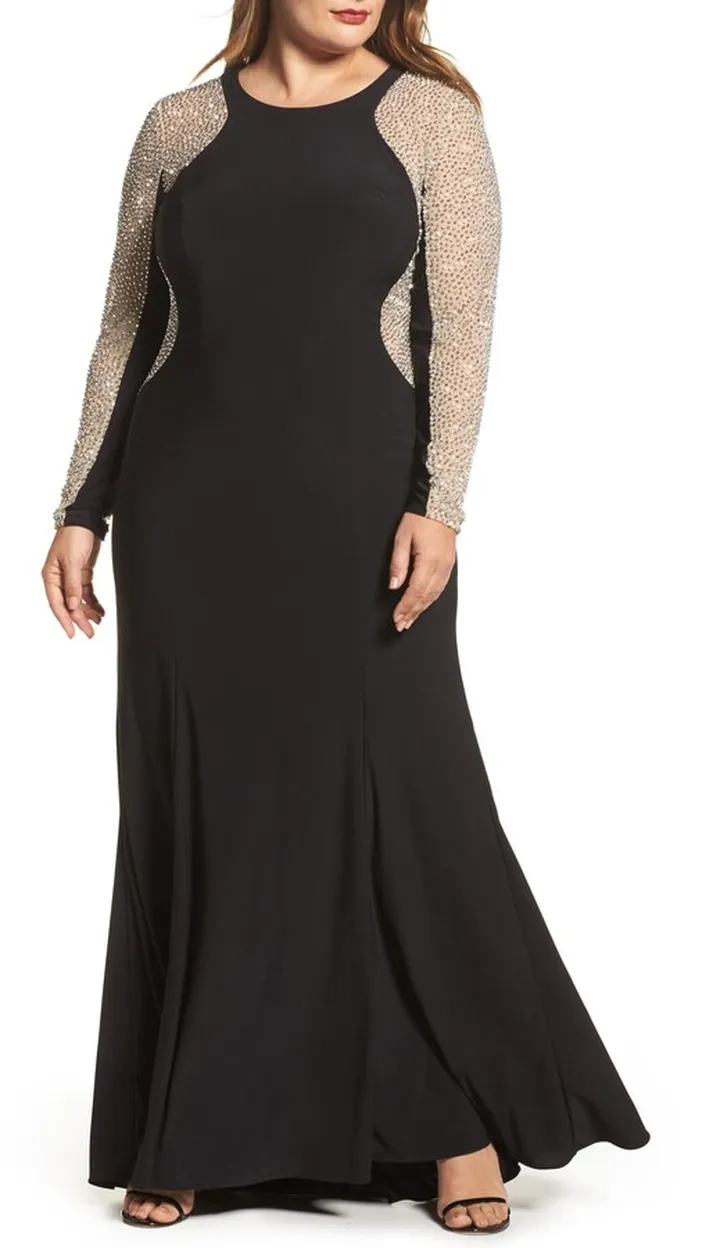 Embellished Jersey Gown