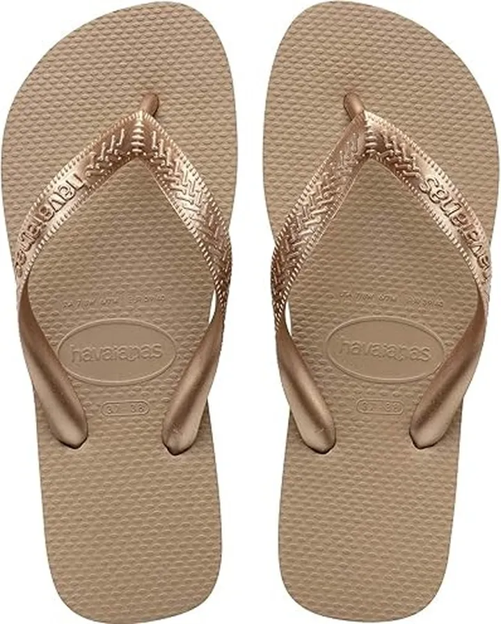 Havaianas Top Tiras Flip Flop Sandal (Rose Gold) Women's Sandals