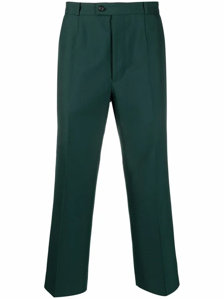 Cropped Straight-Leg Trousers