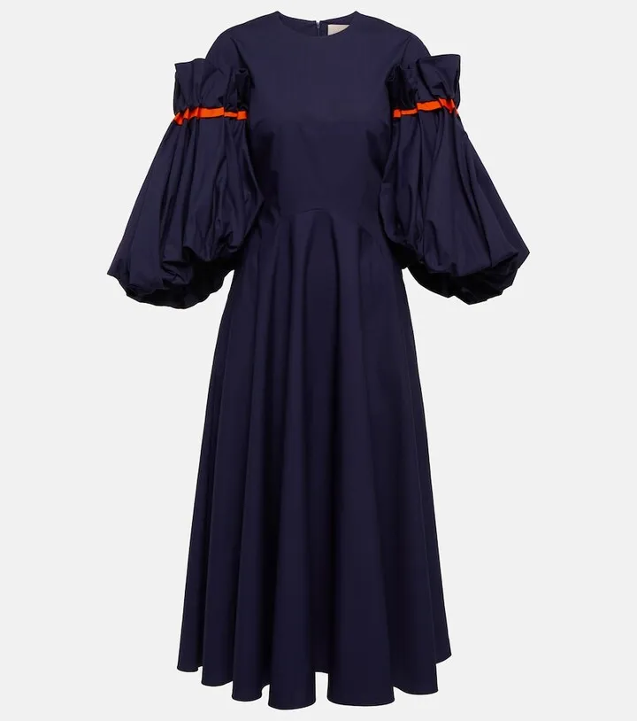 Enala cotton poplin midi dress