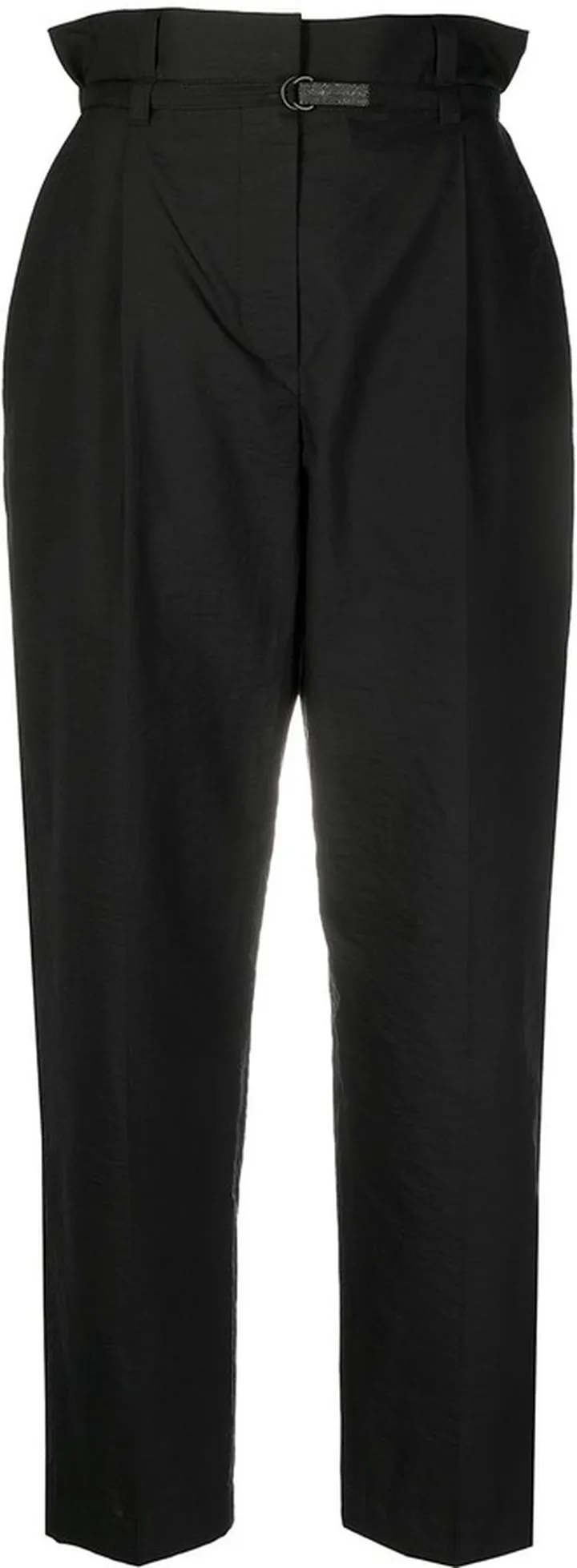 Cropped Paperbag-Waist Trousers