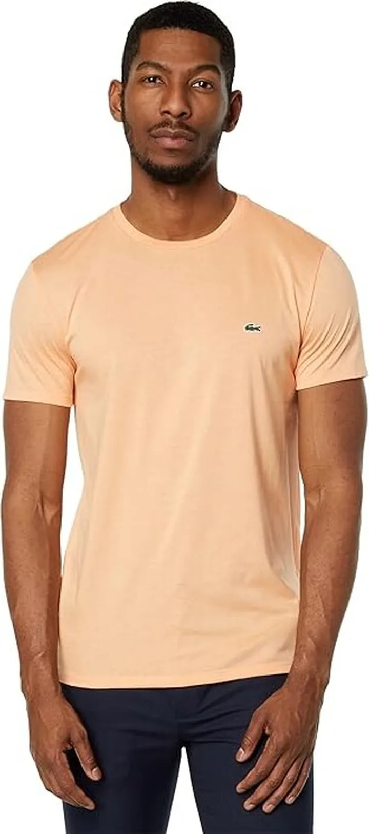 Lacoste Short Sleeve Pima Crew Neck Tee (Ledge) Men's T Shirt