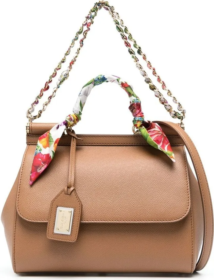 Brown Small Sicily Scarf Cross Body Bag
