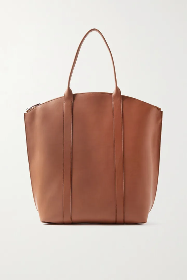 The Row - Dante Leather Tote - Brown