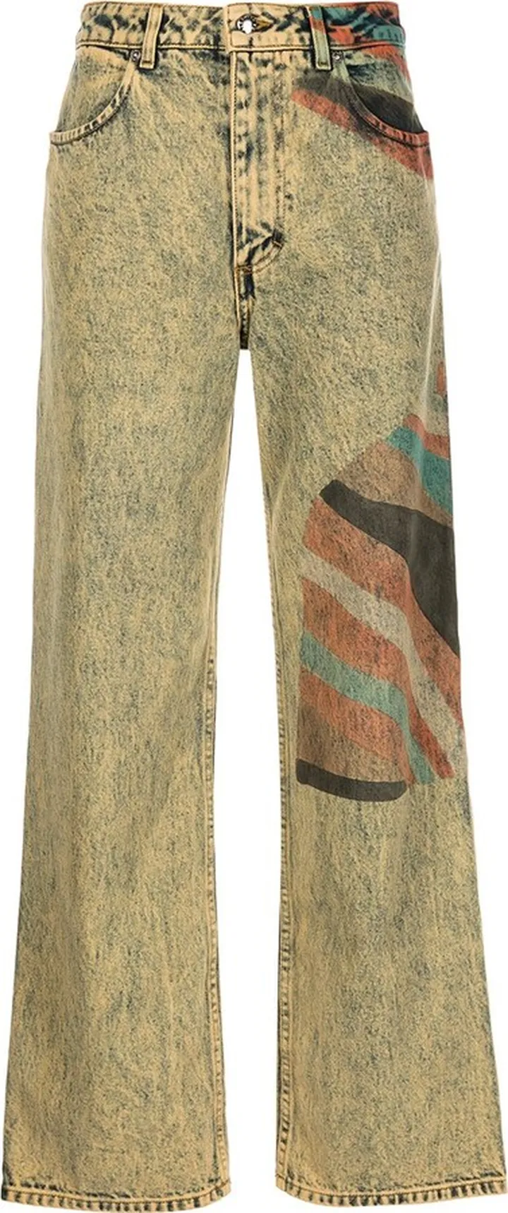 Panelled Wide-Leg Jeans