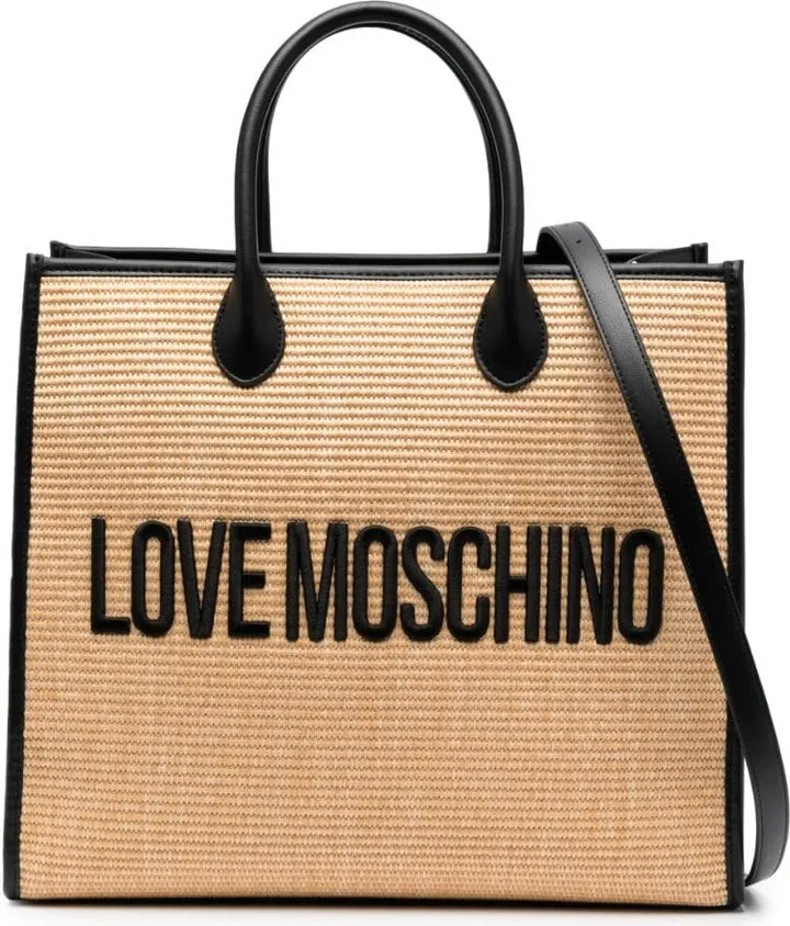 Embroidered-Logo Detail Tote Bag