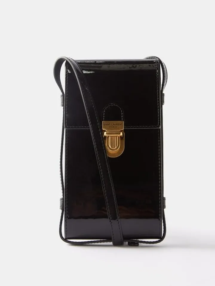 Patent-leather Cross-body Phone Pouch