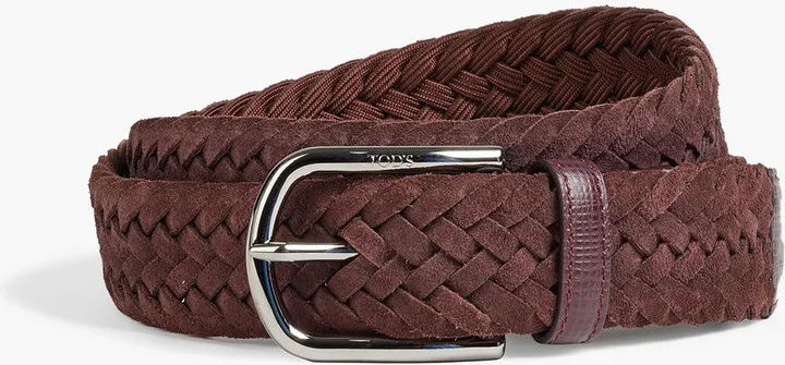 Braided suede belt