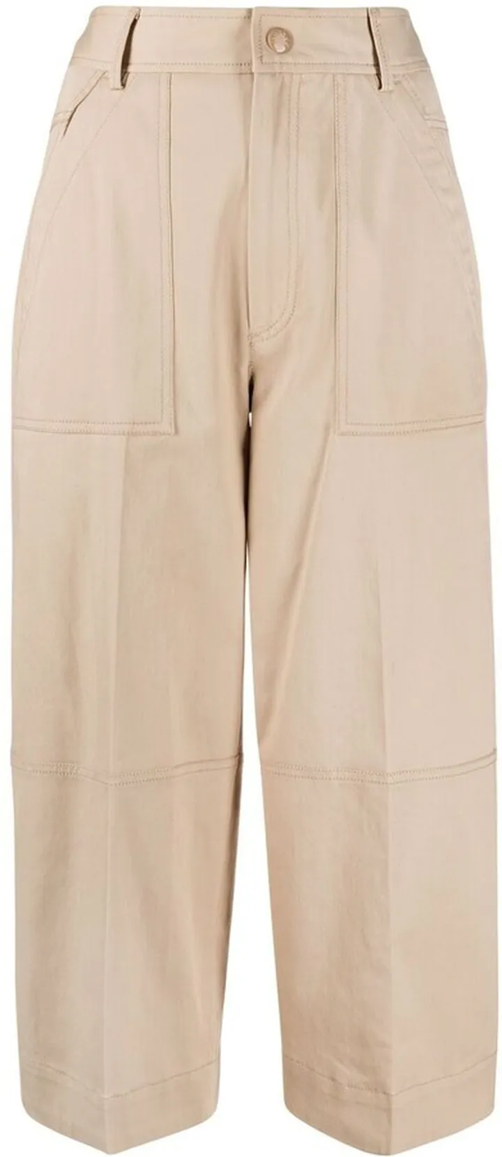 Panelled Cropped Trousers