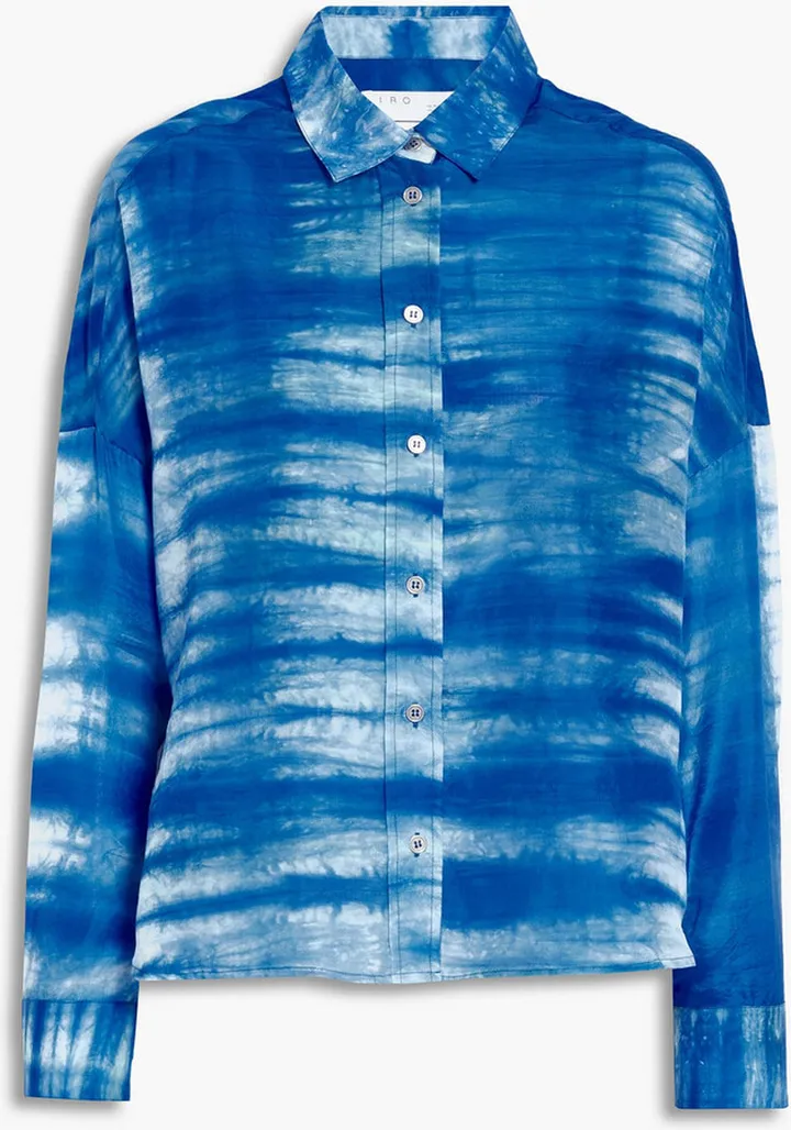 Capella tie-dyed silk crepe de chine shirt