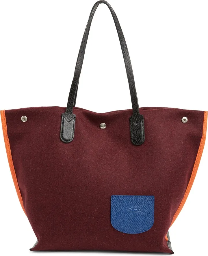 Essential Wool & Leather Open Tote