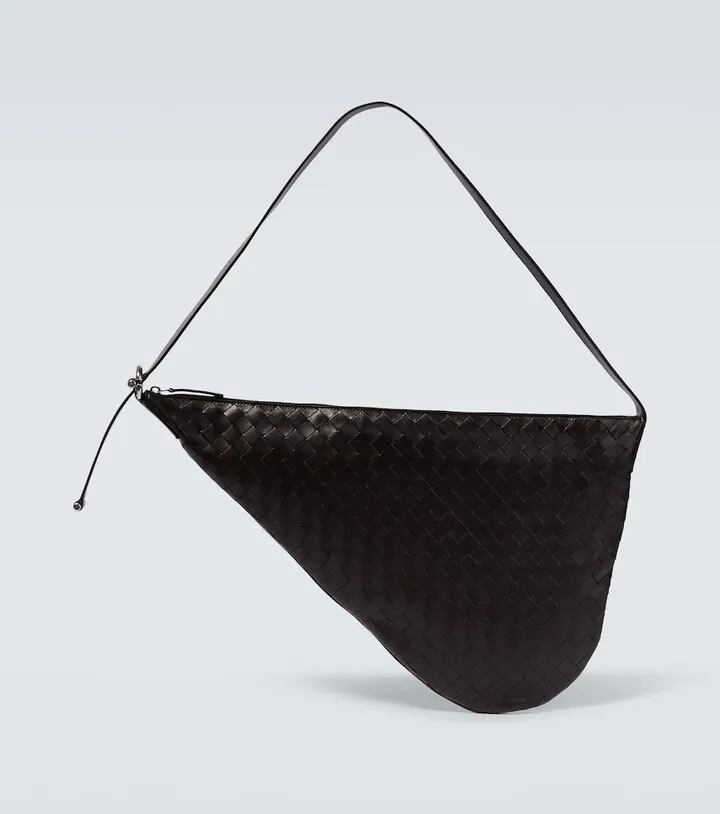 Virgule leather shoulder bag