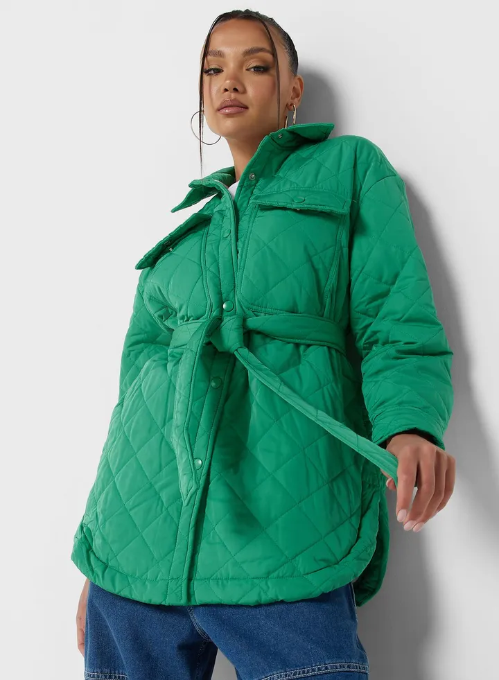 Belted Padded Coat