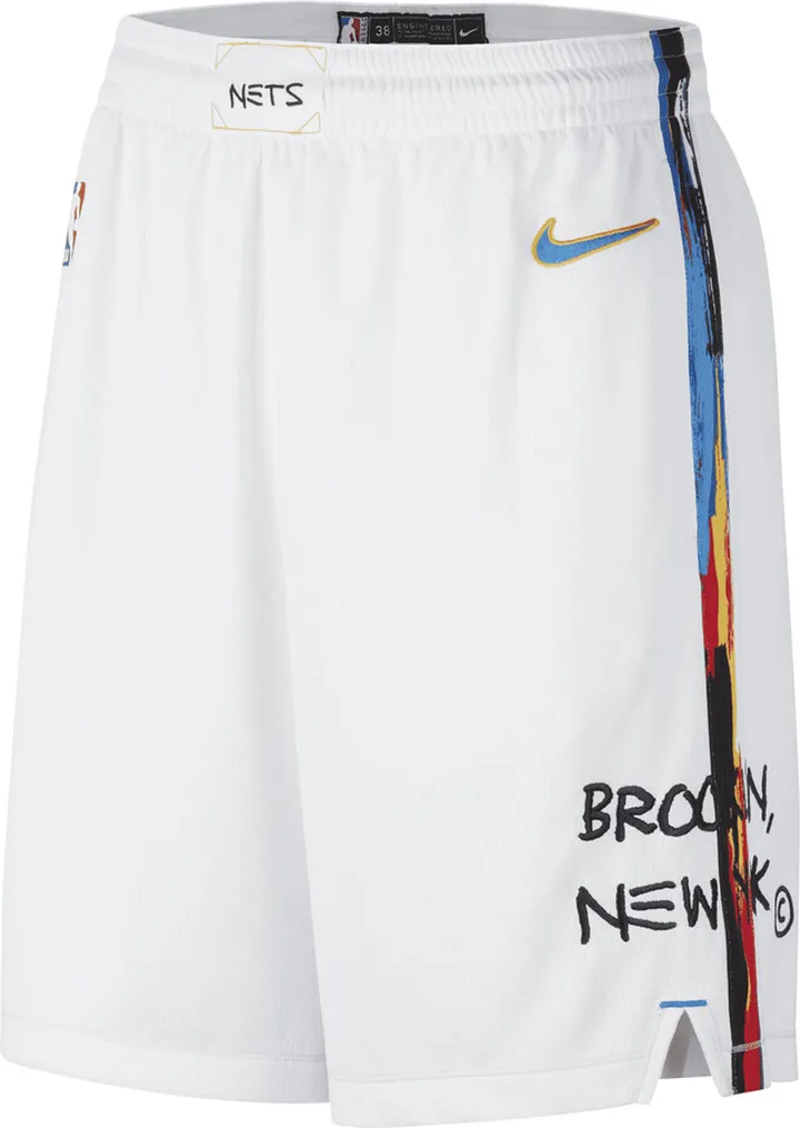Brooklyn Nets City Edition Nike Men's Dri-FIT NBA Swingman Shorts in White