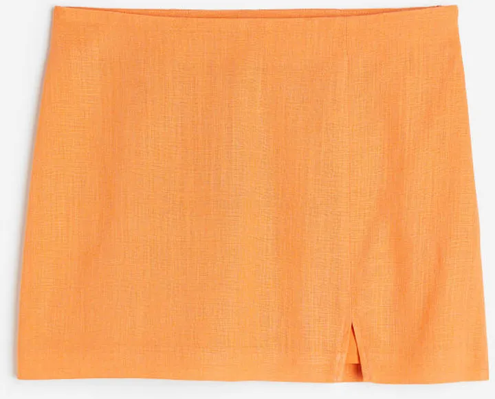 Linen-blend Mini Skirt