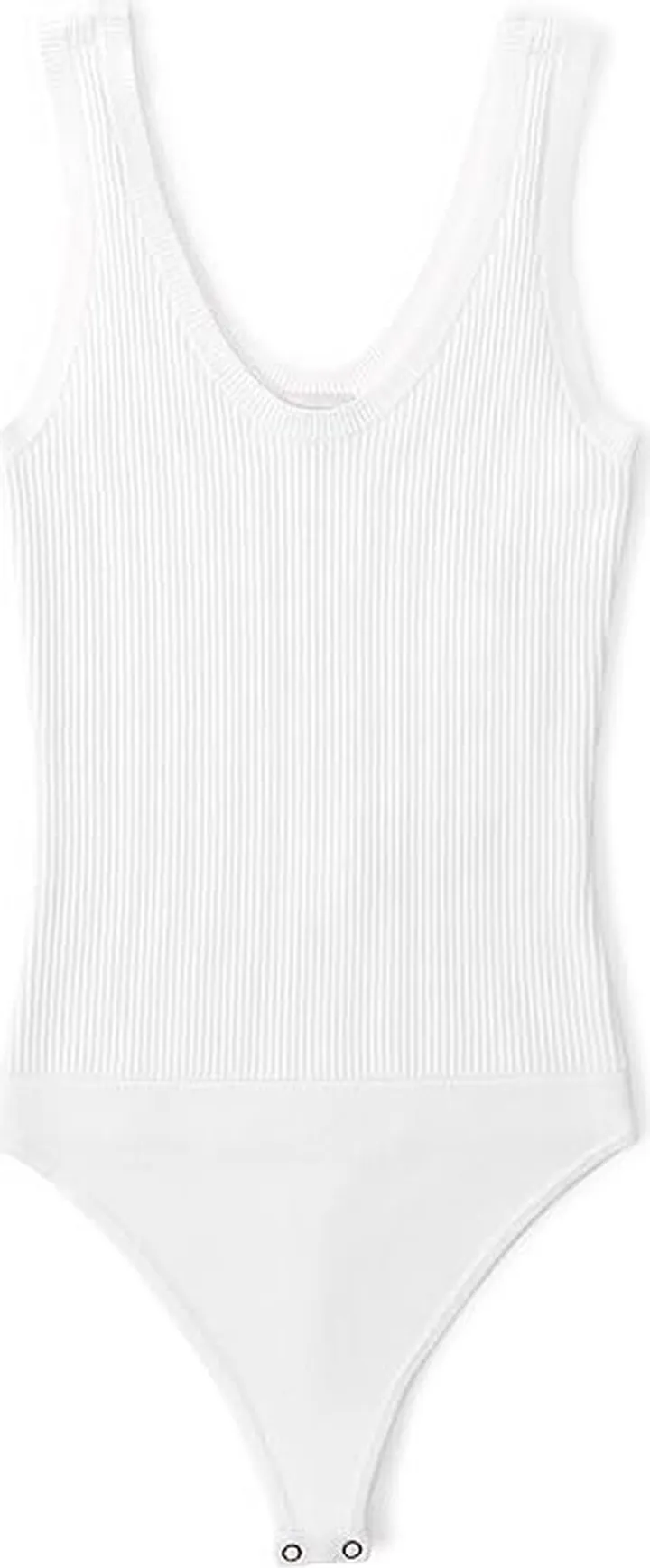 Abercrombie & Fitch Ottoman U-Neck Bare Bodysuit (White) Women's Jumpsuit & Rompers One Piece