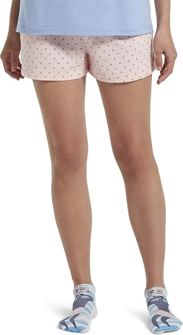 HUE HUE Women's Printed Knit Boxer Set (Crystal Rose - Dotty Square) Women's Pajama Sets