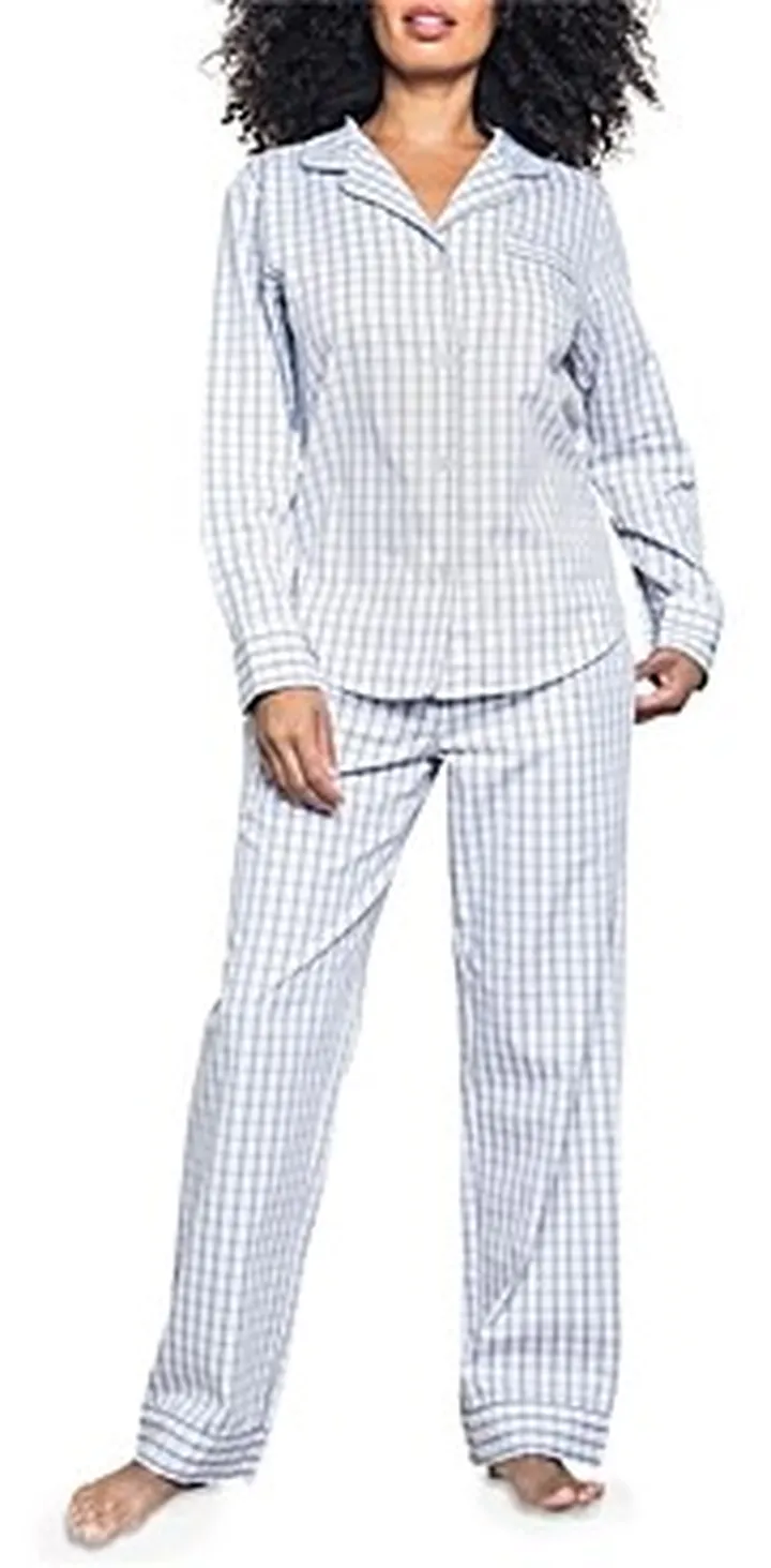Petite Plume Cotton Regent Tattersall Pajama Set