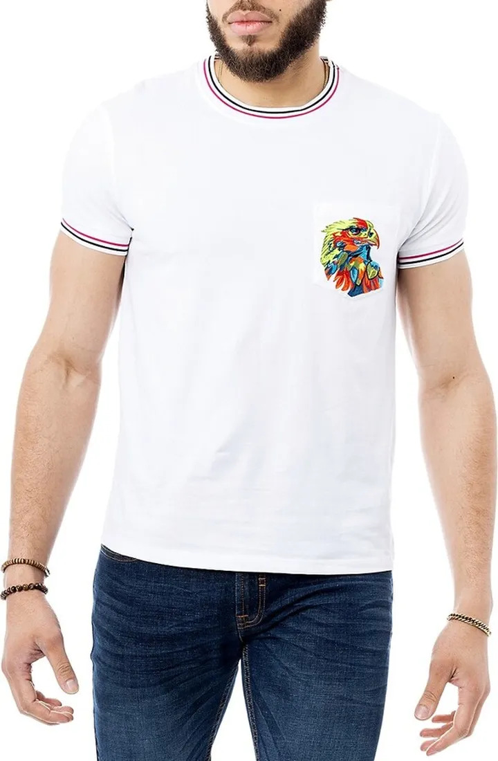 Embroidered Tipped Tee