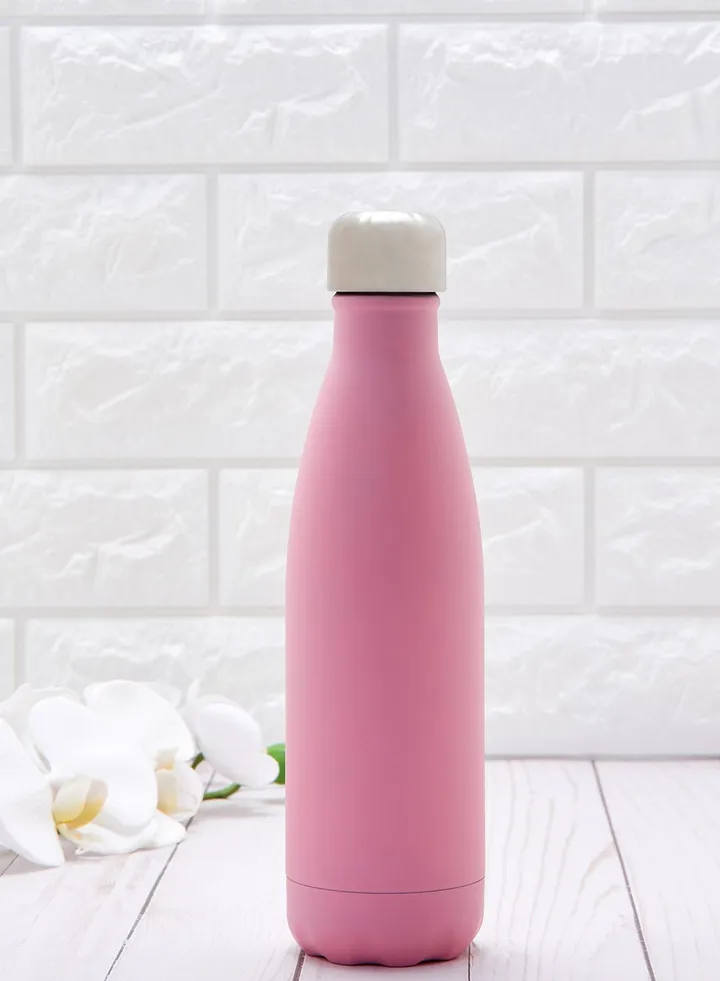 Pink Matte Metal Water Bottle