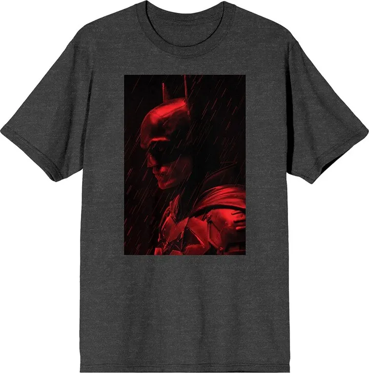The Batman Movie Character Silhouette Men’s Charcoal Heather Graphic Tee-S