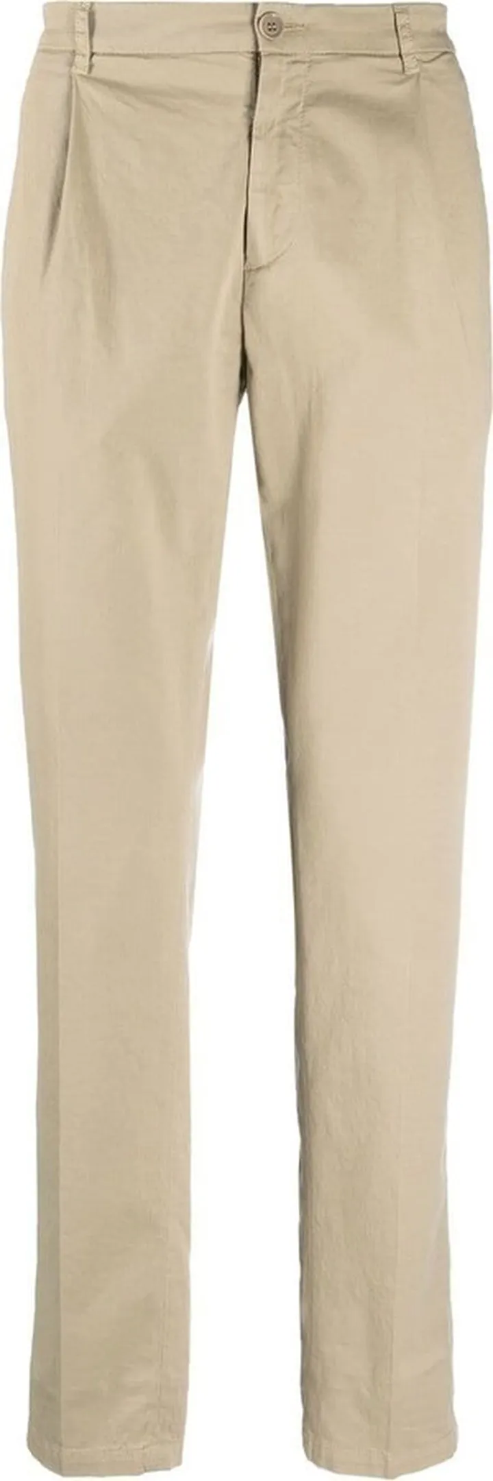 Pleat-Detail Straight-Leg Trousers