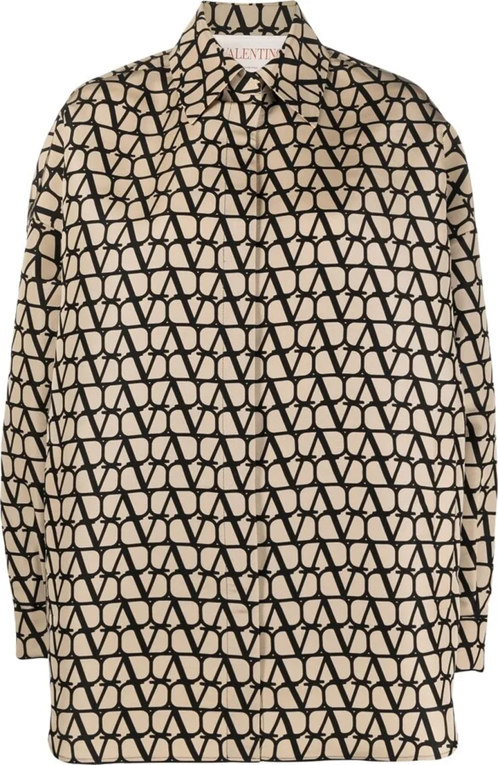 VLogo Signature single-breasted coat