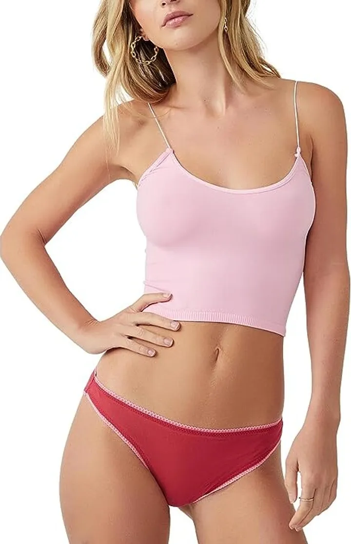 Free People Seamless Skinny Strap Crop Cami (Blossom) Women's Sleeveless