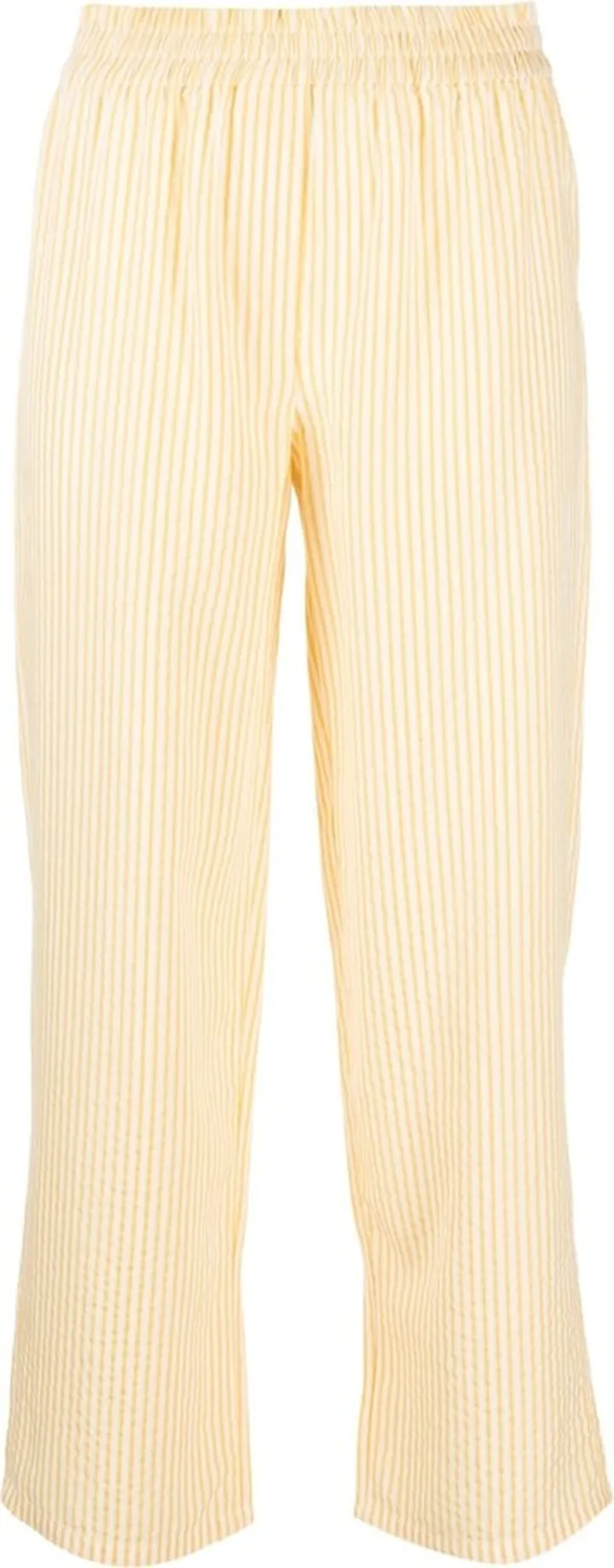 Striped Straight-Leg Trousers