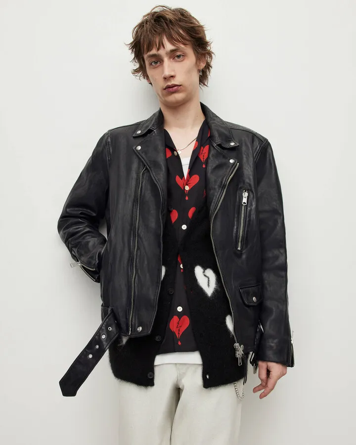 Roza Leather Biker Jacket - Black