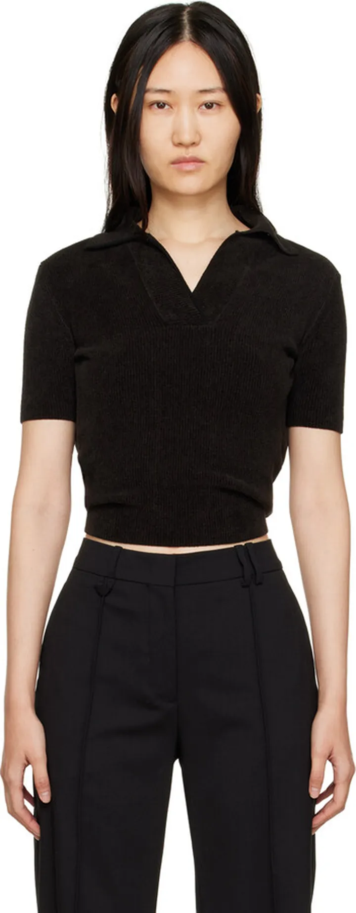 Jacquemus Black 'Le Polo Bagnu' Polo
