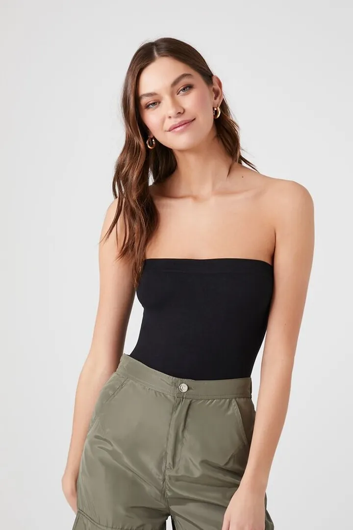 Seamless Crisscross Tube Bodysuit