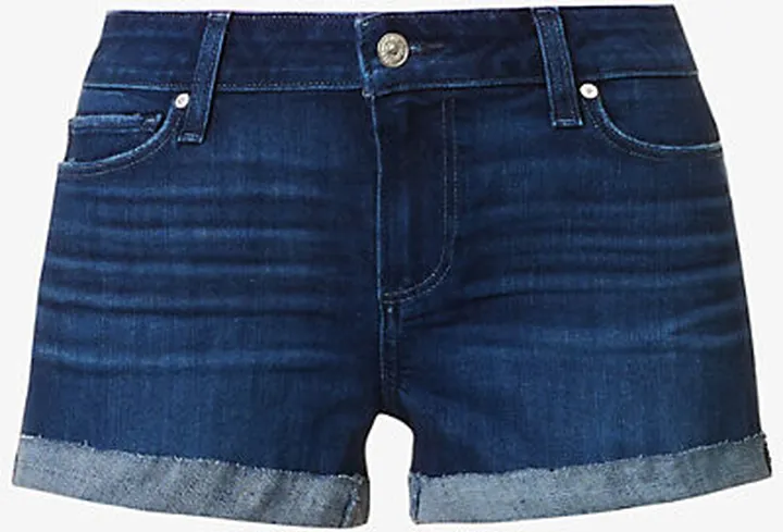 Womens Monarch Jimmy Jimmy Distressed Mid-rise Stretch-denim Shorts