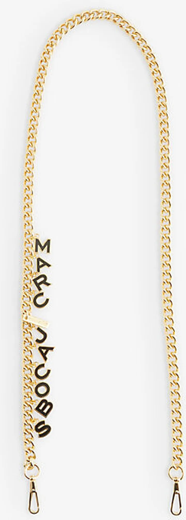 Gold Charm-embellished Metal Chain Strap