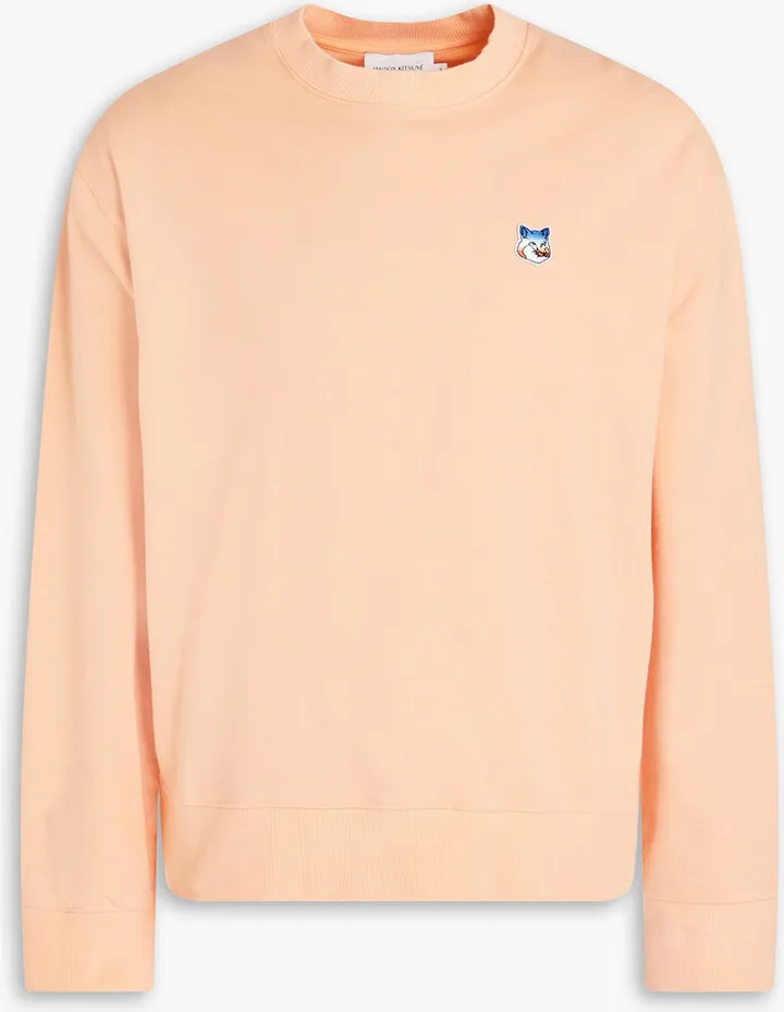 Appliquéd French cotton-terry sweatshirt