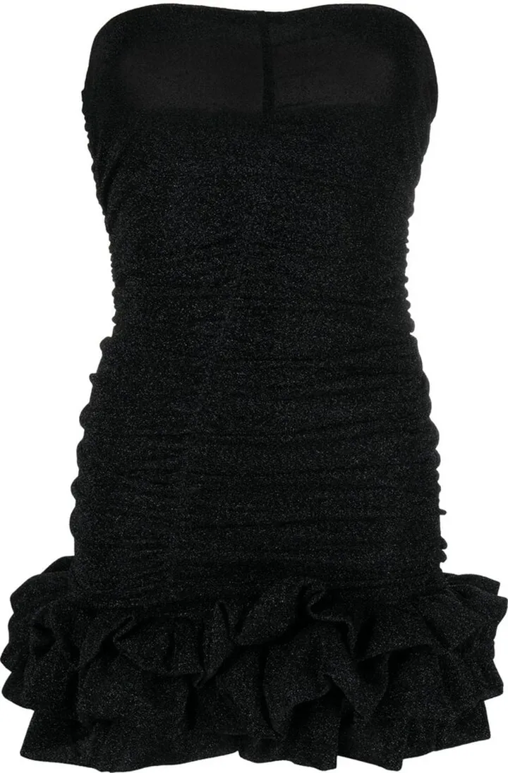 Ruffle-Detail Gathered Dress