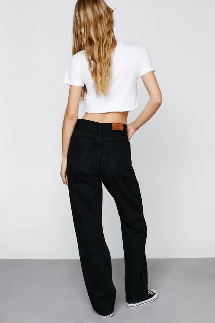 Nasty Gal Womens Organic Cotton Boyfriend Denim Jeans