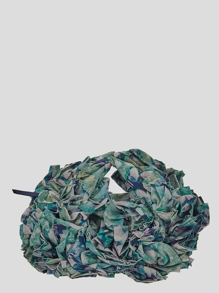 Dries Van Noten Allover Floral Motif Flared Tote Bag