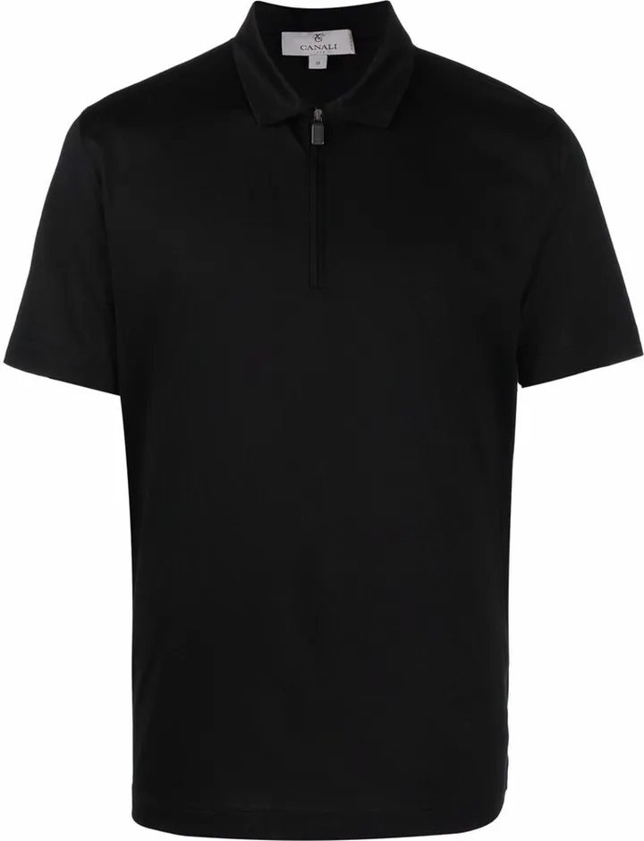 zip-collar T-shirt