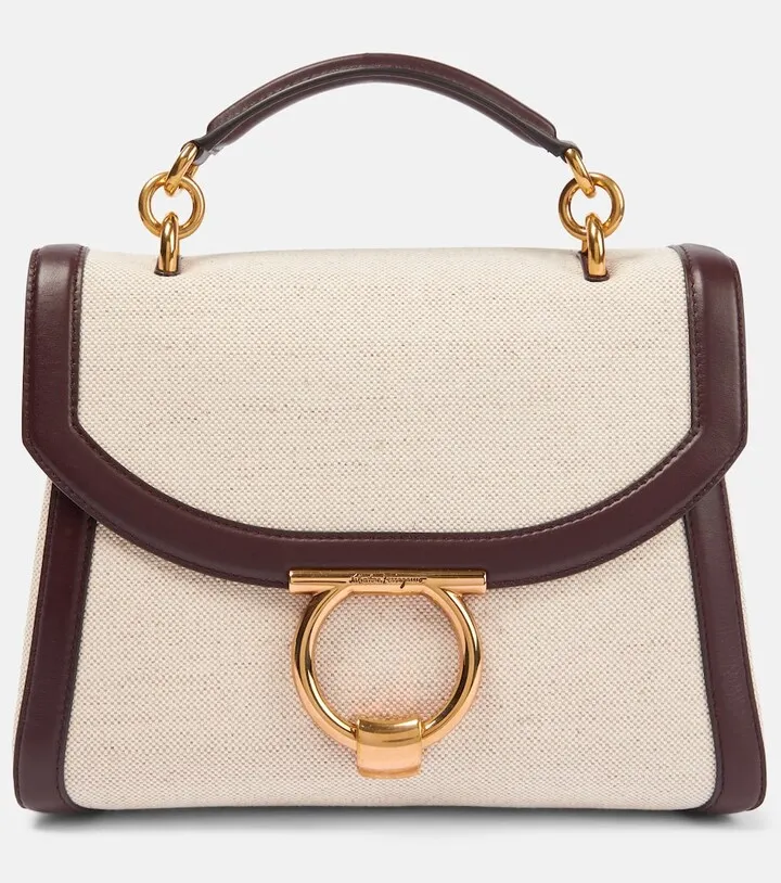 Gancini canvas tote bag