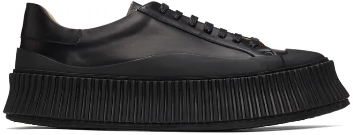 Jil Sander Black Platform Sneakers