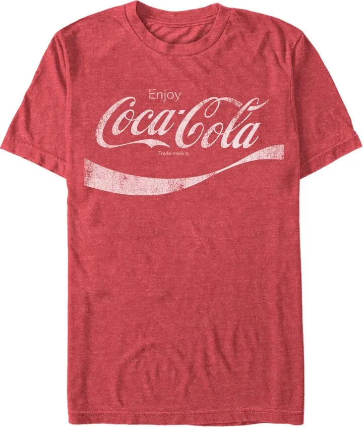 Men's Coca Cola Taste of Time T-Shirt - Red Heather - Medium