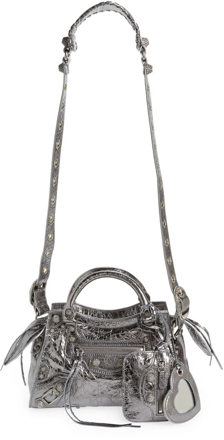 Extra Small La Cagole Neo Metallic Lambskin Shoulder Bag